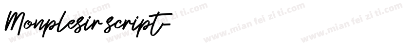 Monplesir script字体转换